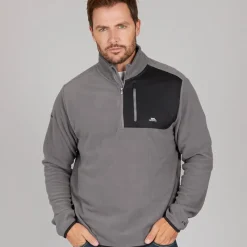 Best Trespass Herre Mcgeechan 1 / 2 Zip Micro Fleece Mellem Grå Grå