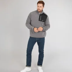 Best Trespass Herre Mcgeechan 1 /​ 2 Zip Micro Fleece Mellem Grå Grå