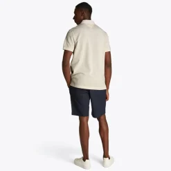 Best Tommy Hilfiger Herre Merceriseret Pique Polo med Lynlås Ivory Petal