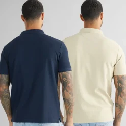 Online Vinson Herre Mike To Pak Polo Shirts Humus /​ Mørk Safir Flerfarvet
