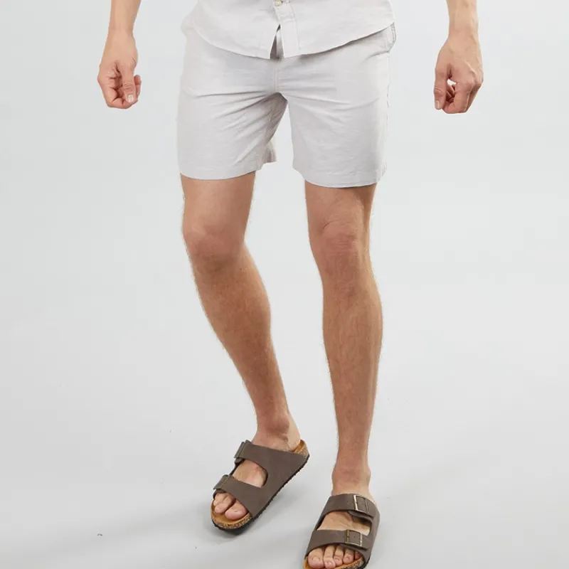Sale PRODUKT Herre Miles Linen Shorts Crockery