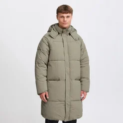 Clearance Solid Herre Milo Puffer Jakke Laurel Oak
