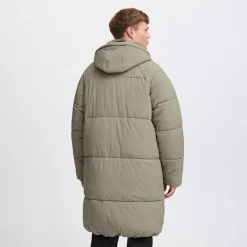 Clearance Solid Herre Milo Puffer Jakke Laurel Oak