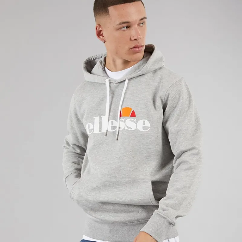Discount Ellesse Herre Morristown Hættetrøje Light Grey Marl Grå