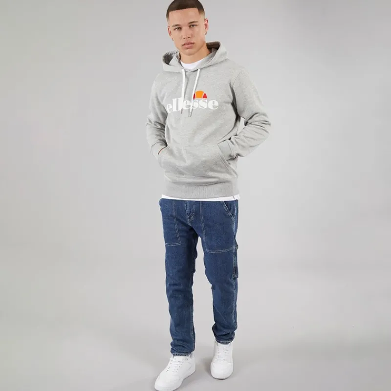 Discount Ellesse Herre Morristown Hættetrøje Light Grey Marl Grå