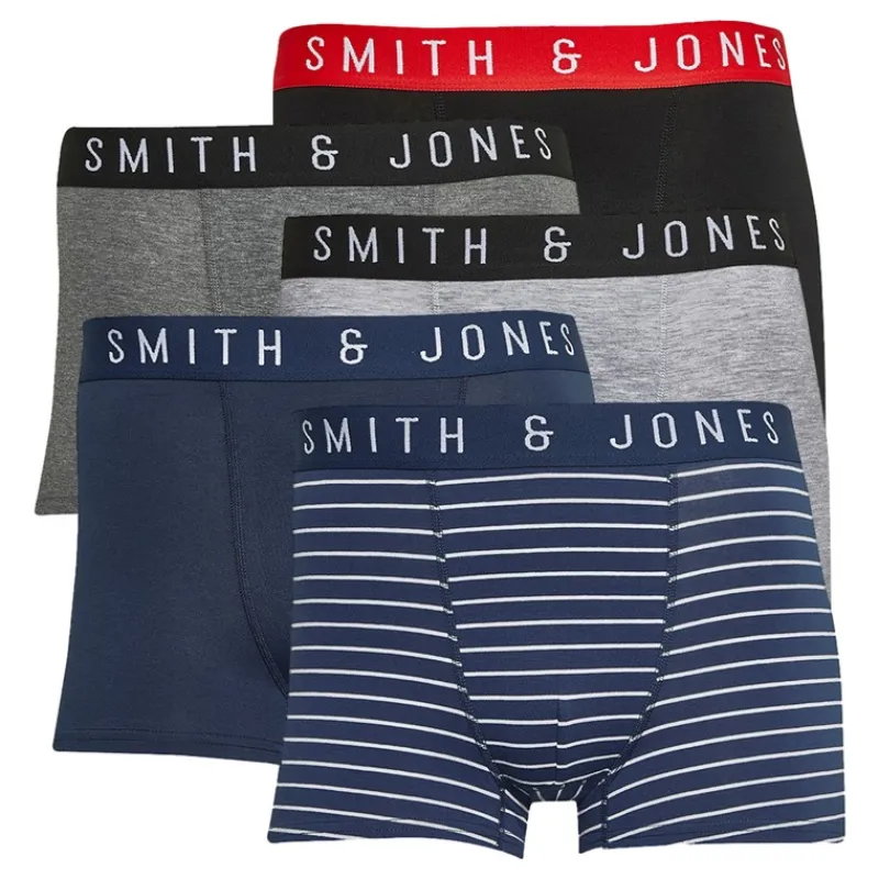 Online Smith And Jones Herre Nango Boxer-Shorts 5-pak Assorteret