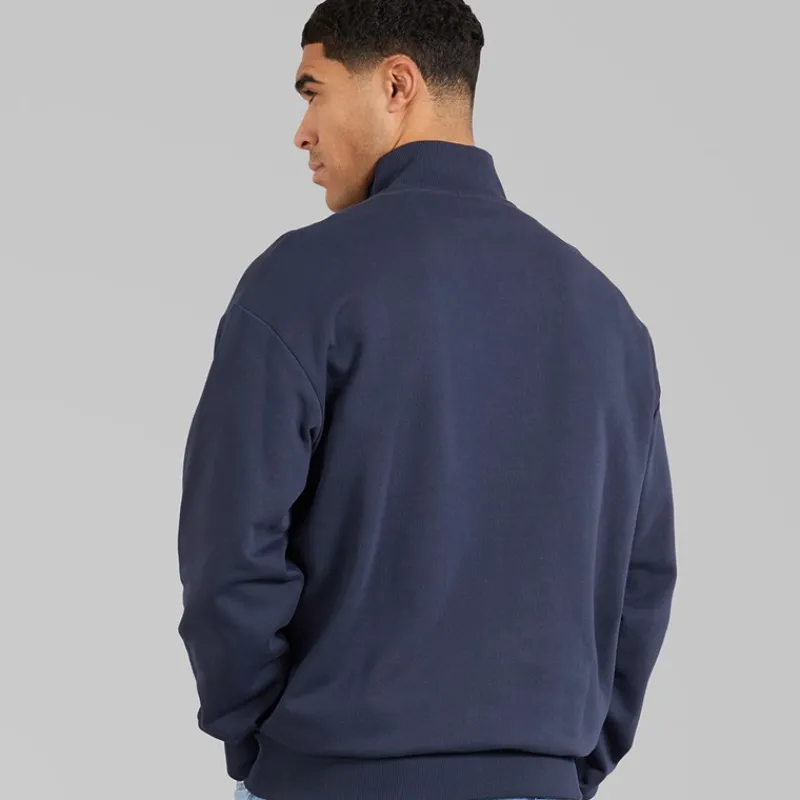 Best HUGO Herre Neeler Half Zip Sweatshirt Navy