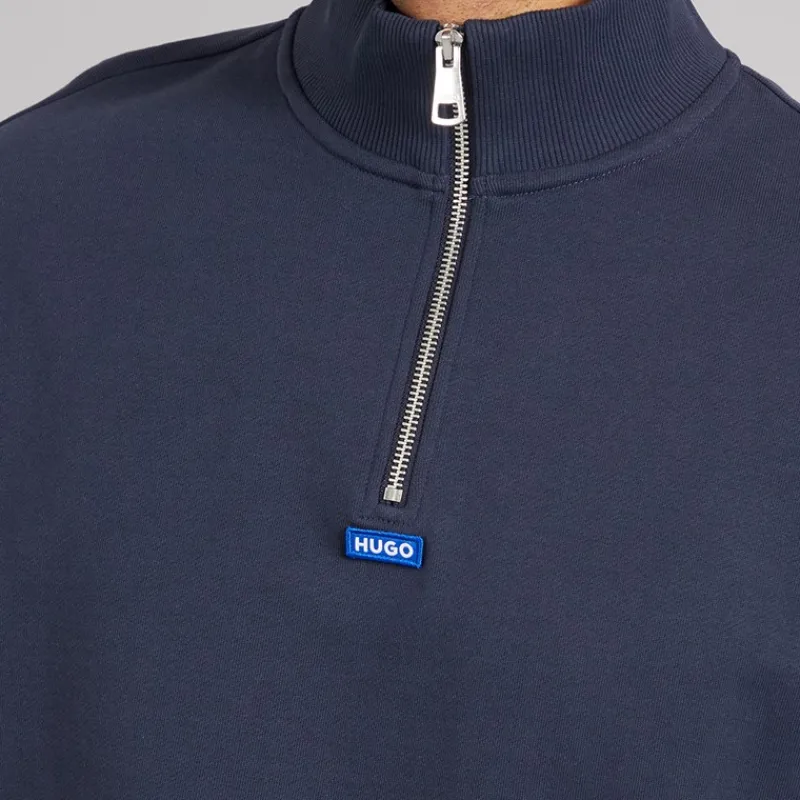 Best HUGO Herre Neeler Half Zip Sweatshirt Navy
