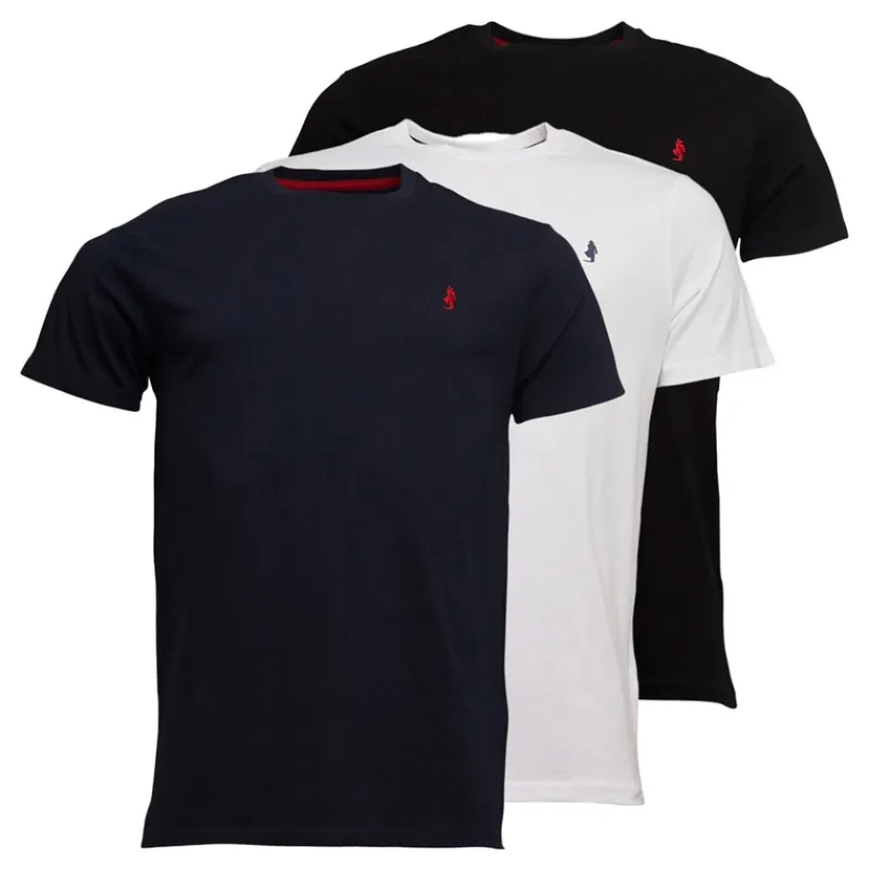 Online MCS Herre Ohio 3-pak T-shirts Tap Sko/Lyse Hvid/Mørk Saft Flerfarvet