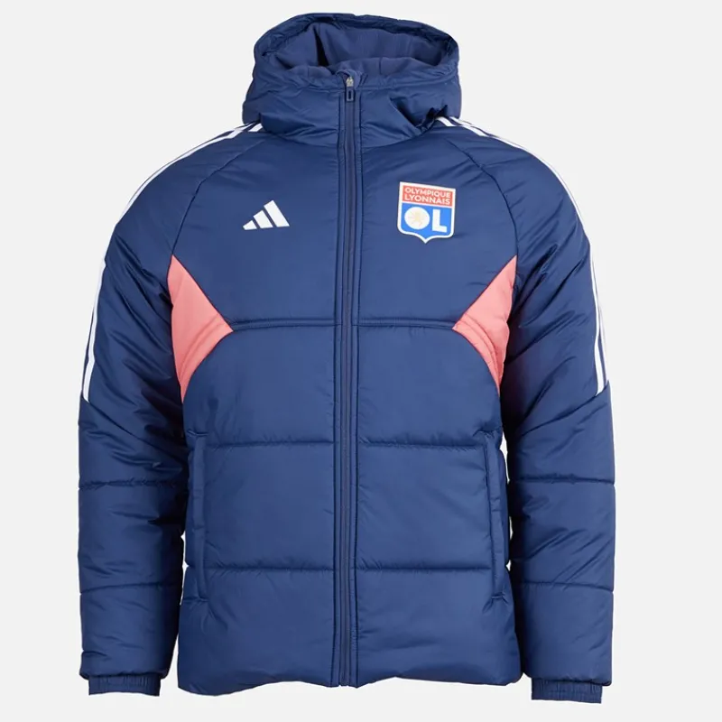 Clearance adidas Herre OL Olympique Lyon Vinterjakke Tech Indigo/Hazy Rose