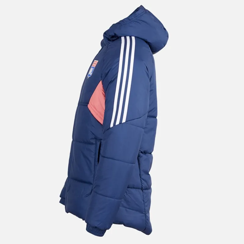 Clearance adidas Herre OL Olympique Lyon Vinterjakke Tech Indigo/Hazy Rose
