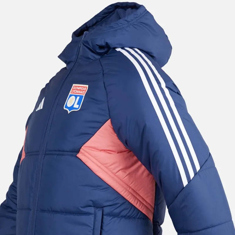 Clearance adidas Herre OL Olympique Lyon Vinterjakke Tech Indigo/Hazy Rose