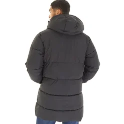 New JACK & JONES Herre Otis Lang Linie Puffer Sort
