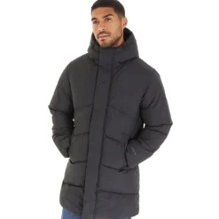 New JACK & JONES Herre Otis Lang Linie Puffer Sort