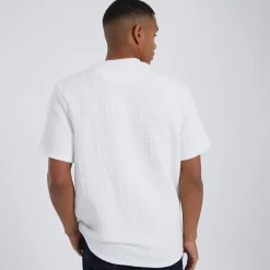 Hot Brave Soul Herre Oversized Fit Miska T-shirt Creme