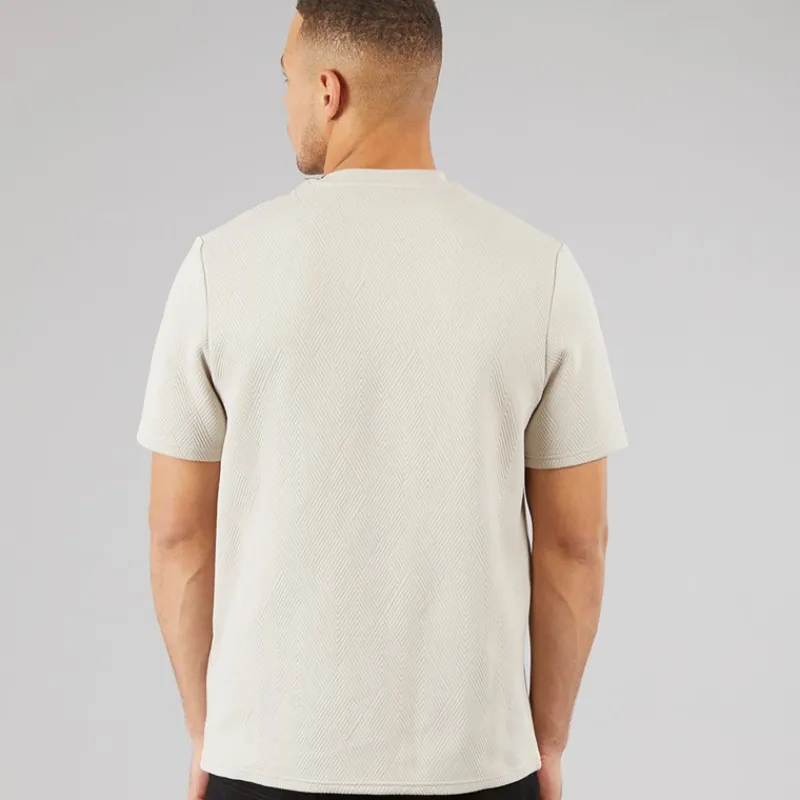 Brave Soul Herre Oversized Fit Standall T-Shirt Lys Taupe