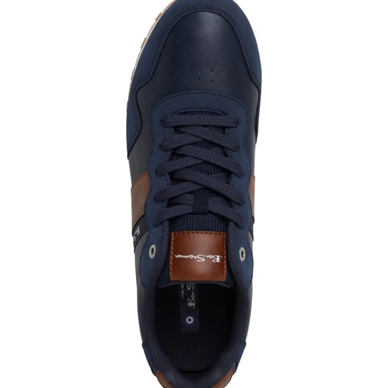 Online Ben Sherman Herre Owen Retro Træningssko Blå/Tan Marineblå