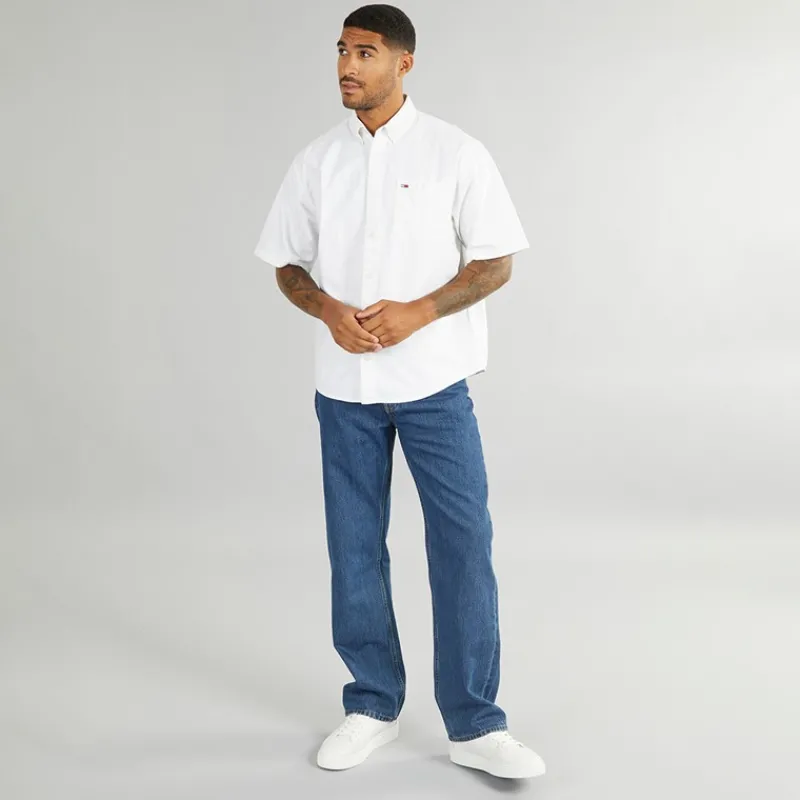 Hot Tommy Jeans Herre Oxford Skjorte Ecru