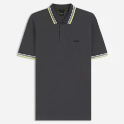 Online BOSS Herre Paddy Polo Skjorte Dark Grey