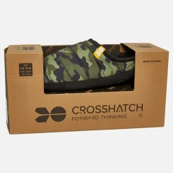 New Crosshatch Herre Padfoot Pudede Tøfler Camo Oliven
