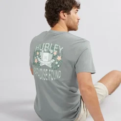 Outlet Hurley Herre Paradise Found Grafik T-shirt Grå /​ Blå Blå