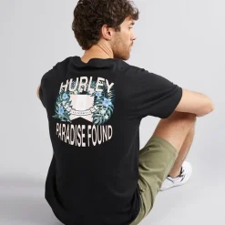 Clearance Hurley Herre Paradise Found Grafik T-Shirt Sort