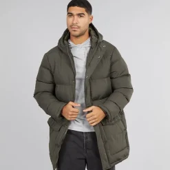 Hot French Connection Herre Parka Row Jakke Khaki kakigrøn