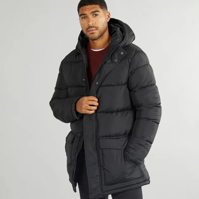 Discount French Connection Herre Parka Row Jakke Sort