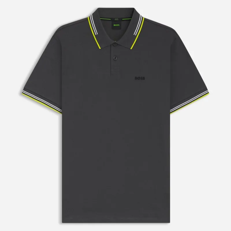 Clearance BOSS Herre Paul Polo Skjorte Dark Grey