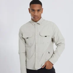 Hot Brave Soul Herre Pearson Overshirt Lysten Lys Stengrå