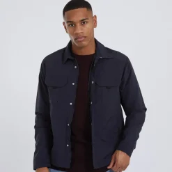 Discount Brave Soul Herre Pearson Shacket Marineblå