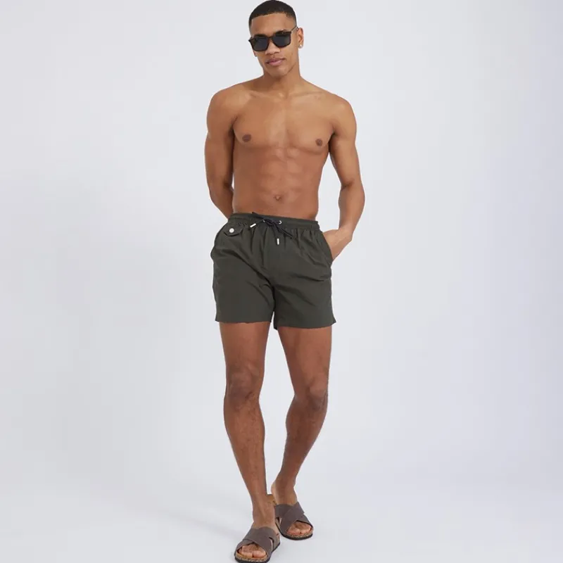 Hot Brave Soul Herre Pier Badebukser Khaki kakigrøn