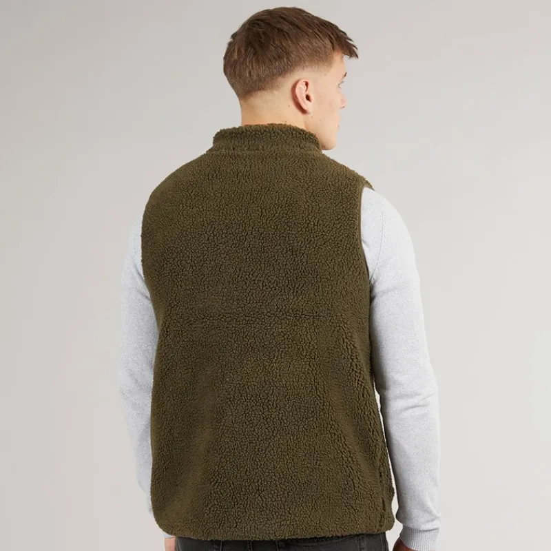 New True North Herre Pile Vest Tarmac Brun
