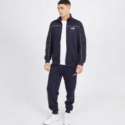 New Puma Herre Piping Poly Tracksuit Ny Blå Marineblå