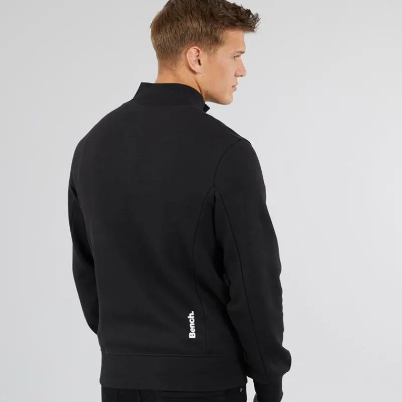 Hot Bench Herre Plinth Spots 1/4 Zip Funnel Neck Sweatshirt Sort