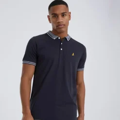 Sale Brave Soul Herre Polo skjorte Navy Marineblå
