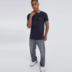 Sale Brave Soul Herre Polo skjorte Navy Marineblå