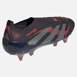 adidas Herre Predator Elite LL Snørebåndsløse Stealth Victory Pack SG Blød Bund Fodboldstøvler Core Black/Grey Four/Lucid Red