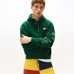 Discount Tommy Hilfiger Herre Pullover Hættetrøje Ornamental Grøn