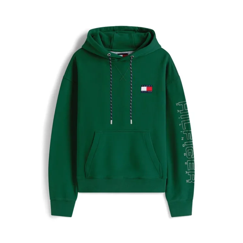 Discount Tommy Hilfiger Herre Pullover Hættetrøje Ornamental Grøn