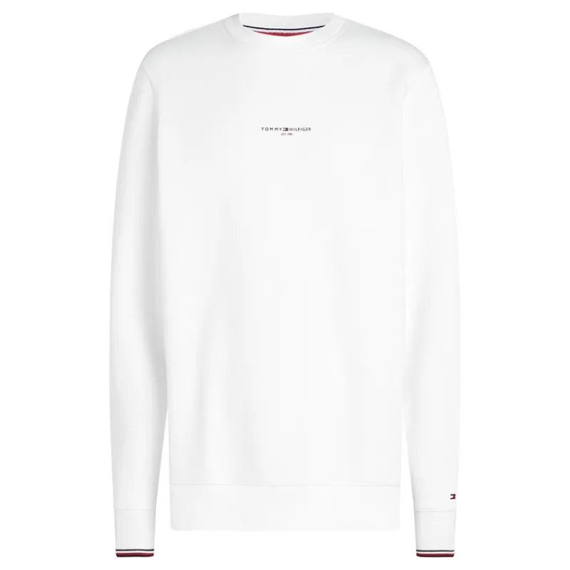 Discount Tommy Hilfiger Herre Pullover Sweatshirt Hvid