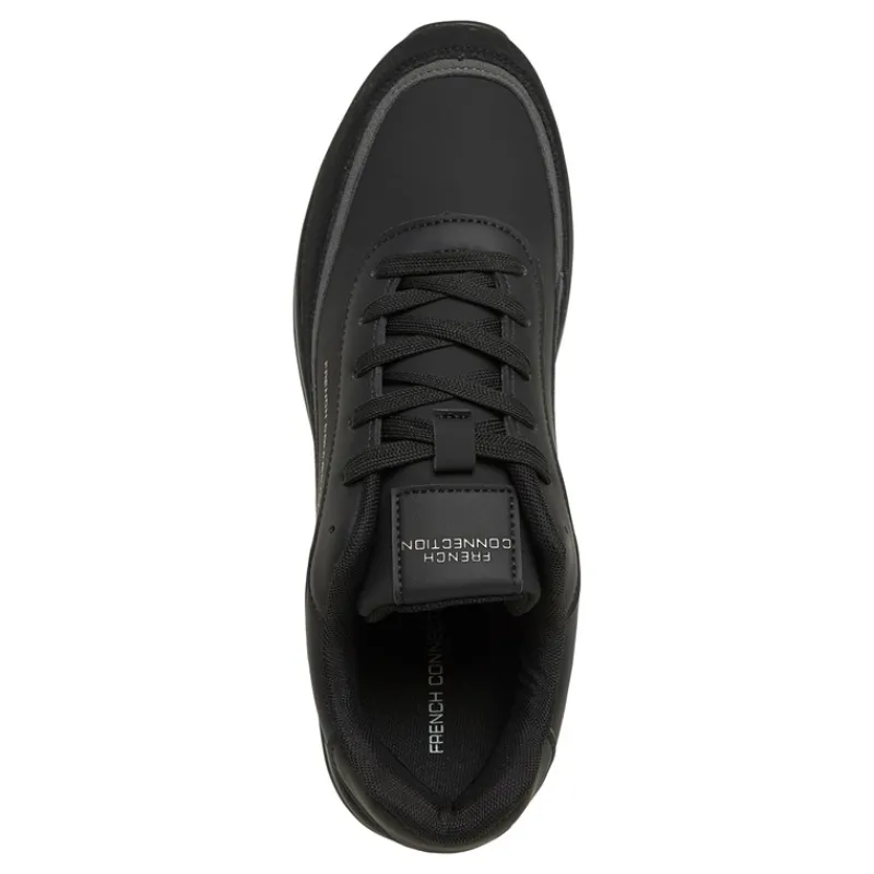 Hot French Connection Herre PU/Suede Sneakers Sort