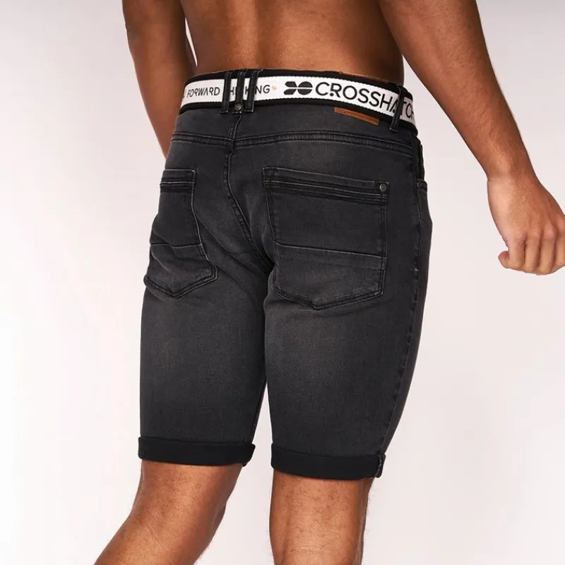 New Crosshatch Herre Reesr Denimshorts Sort