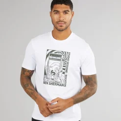 Hot Ben Sherman Herre Rehersal Room T-Shirt Hvid