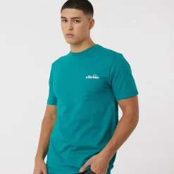 Hot Ellesse Herre Retanna T-shirt med logo på ryggen Mørkegrøn Grøn