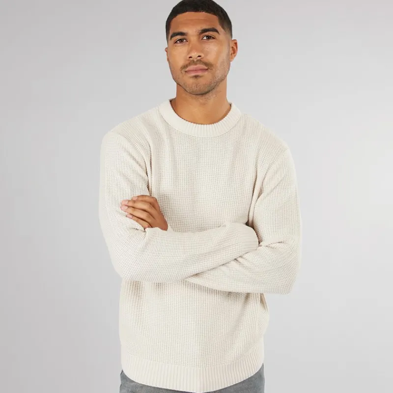 Outlet JACK & JONES Herre Rice Strikket Jumper Havre beige