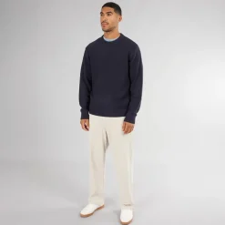 Sale JACK & JONES Herre Rice Strikket Jumper Navy Blazer Marineblå