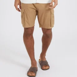 Brave Soul Herre Riverwood Cargo shorts Ecru beige