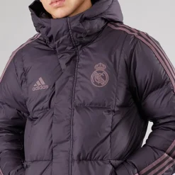 adidas Herre RMCF Real Madrid sæsonbetrukket hættejakke Aurora Black