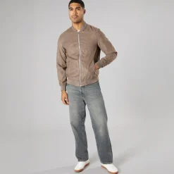 Hot PRODUKT Herre Ron Faux Ruskind Bomber Falcon Faux Suede